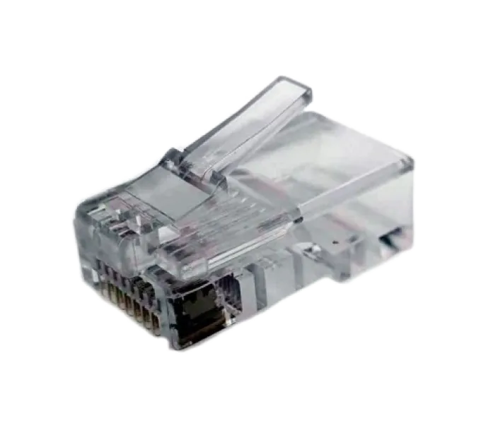 RJ45 UTP Коннектор проходного типа кат.5E (пачка 100 шт)