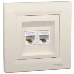 Schneider Electric Asfora EPH4400123 РОЗЕТКА КОМПЬЮТЕРНАЯ RJ45 UTP КАТ. 5Е ДВОЙНА