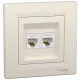 Schneider Electric Asfora EPH4400123 РОЗЕТКА КОМПЬЮТЕРНАЯ RJ45 UTP КАТ. 5Е ДВОЙНА