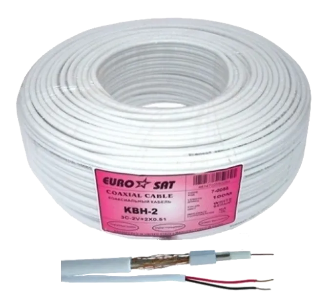 Eurosat 3C2V/48+2х0.51мм (7-0053W) КВН-2/48 Кабель комбінований Eurosat 3C2V/48+2х0.51мм (7-0053W) КВН-2/48 Кабель комбінований