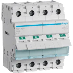 Hager SBN480 Выключатель нагрузка 4-полюсный 80А/400В