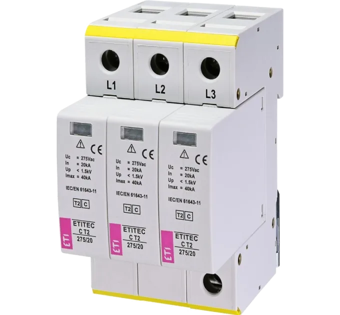 ETI TEC C T2 275/20 (3+0) 3p Обмежувач перенапруги