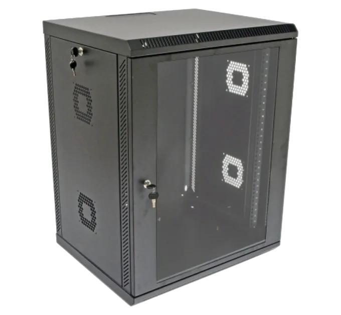 19"15U, 600х500х773 мм Шкаф акриловое стекло черный 19"15U, 600х500х773 мм Шкаф акриловое стекло черный