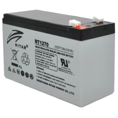 RITAR RT1270 7А•г 12В Свинцево-кислотна акумуляторна батарея RITAR RT1270 7А•г 12В Свинцево-кислотна акумуляторна батарея