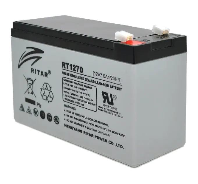 RITAR RT1270 7А•г 12В Свинцево-кислотна акумуляторна батарея RITAR RT1270 7А•г 12В Свинцево-кислотна акумуляторна батарея