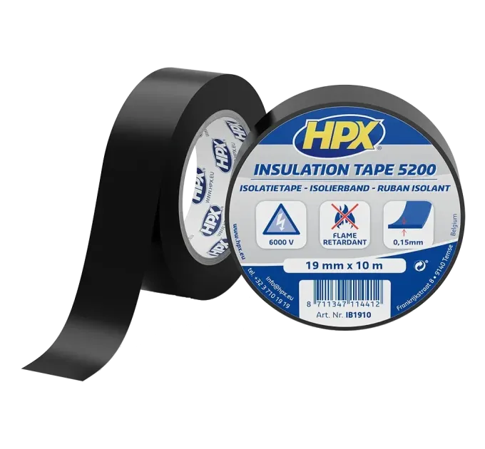 HPX IB1910 HPX5200 19мм х 10м Стрічка ПВХ ізоляційна HPX IB1910 HPX5200 19мм х 10м Стрічка ПВХ ізоляційна