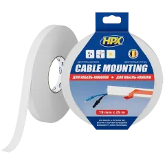 HPX DSW1925 CARPET TAPE 19мм х 25м Лента двухсторонняя для монтажа кабельканалов