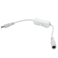 DC-F => DC-M (D 5,5x2,5мм) White Подовжувач живлення з вимикачем