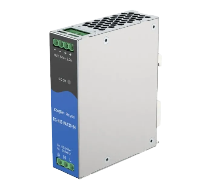 Ruijie RG-NIS-PA120-54 AC/DC 54В 2.2А 120 Вт на DIN-рейку Блок питания Ruijie RG-NIS-PA120-54 AC/DC 54В 2.2А 120 Вт на DIN-рейку Блок питания