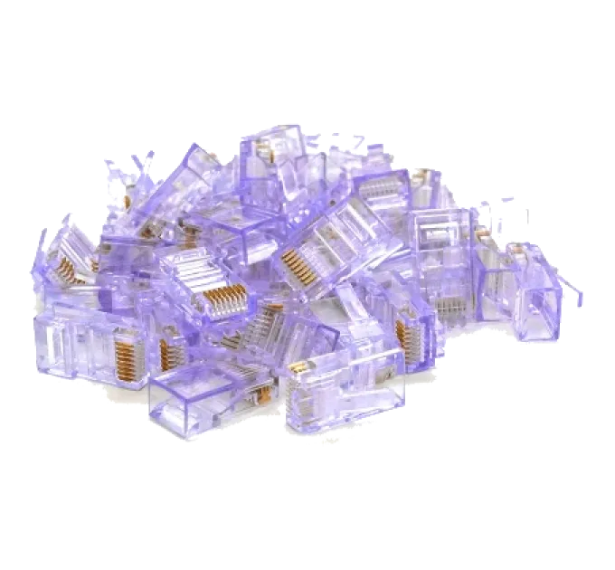 Merlion RJ-45 8P8C UTP Cat-5 (100 шт/уп.) Q100 Violet Конектор Merlion RJ-45 8P8C UTP Cat-5 (100 шт/уп.) Q100 Violet Конектор