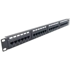 NVC-PN-12/24 CAT5/CAT6 19" 1U 24 порти екранована Патч-панель Hypernet