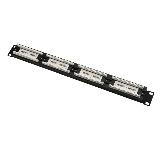 NVC-PN-12/24 CAT5/CAT6 19" 1U 24 порти екранована Патч-панель Hypernet