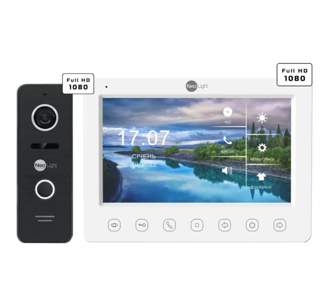 Neolight KAPPA+ HD WF + PRIME FHD Black з кутком Комплект відеодомофону