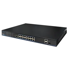 UTP3218TS-PSB 16 портов 10/100 Мбит/с PoE+ 2 порта Gigabit RJ-45 (1 порт комбинированный SFP) UTP3218TS-PSB 16 портов 10/100 Мбит/с PoE+ 2 порта Gigabit RJ-45 (1 порт комбинированный SFP)