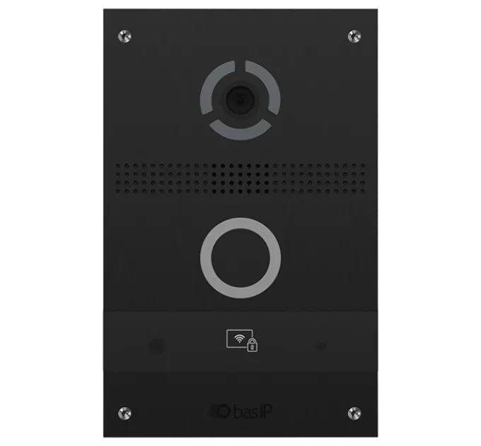 Bas-IP AV-08FB black IP панель вызова с распознаванием лиц и считывателем UKEY