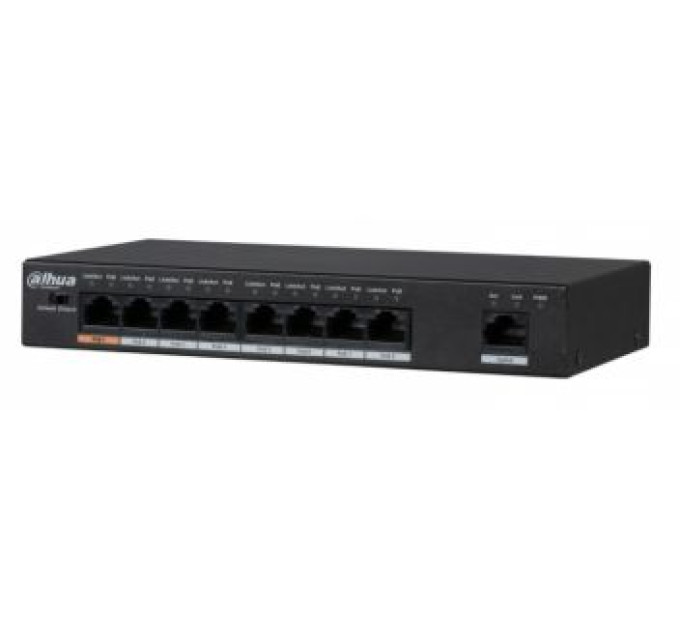 Dahua DH-PFS3009-8ET1GT-96 POE Коммутатор 8 портов неуправляемый Dahua DH-PFS3009-8ET1GT-96 POE Коммутатор 8 портов неуправляемый