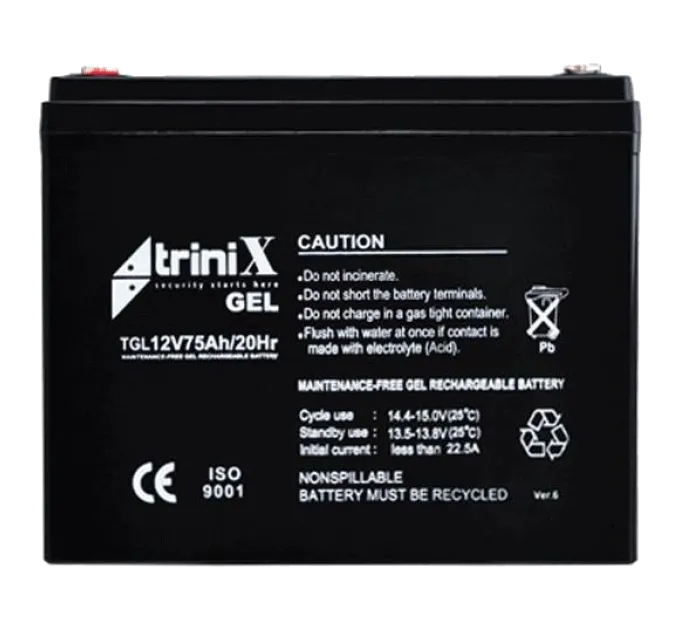 Trinix TGL12V75Ah/20Hr Аккумулятор гелевой 12В 75А•час Trinix TGL12V75Ah/20Hr Аккумулятор гелевой 12В 75А•час
