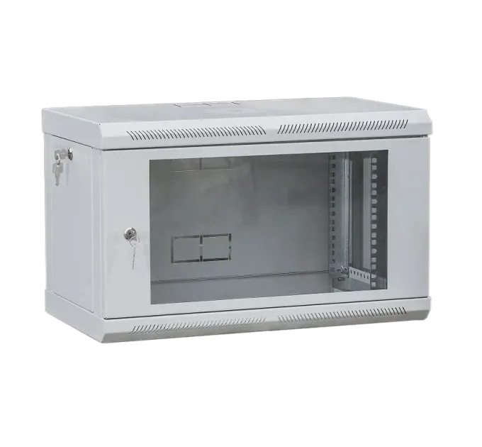 VAGO TC Шкаф телекоммуникационный 19", настенный 9U (505х600х600) дверь акрил, серый VAGO TC Шкаф телекоммуникационный 19", настенный 9U (505х600х600) дверь акрил, серый