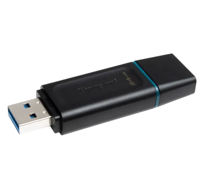 Kingston 64GB USB3.2 Gen 1 DataTraveler Exodia (Black + Teal) USB флеш накопитель