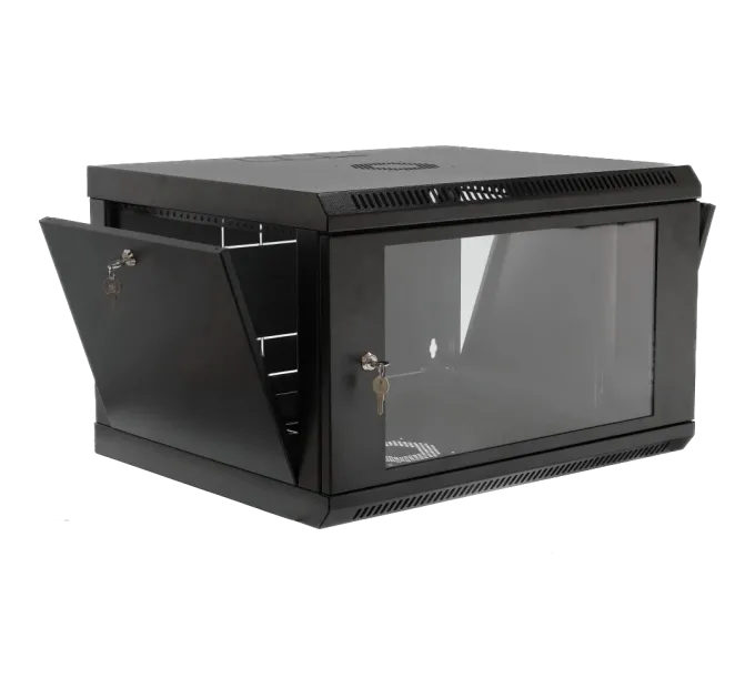 19" 6U, 600x400x373мм акриловое стекло, черный Шкаф 19" 6U, 600x400x373мм акриловое стекло, черный Шкаф