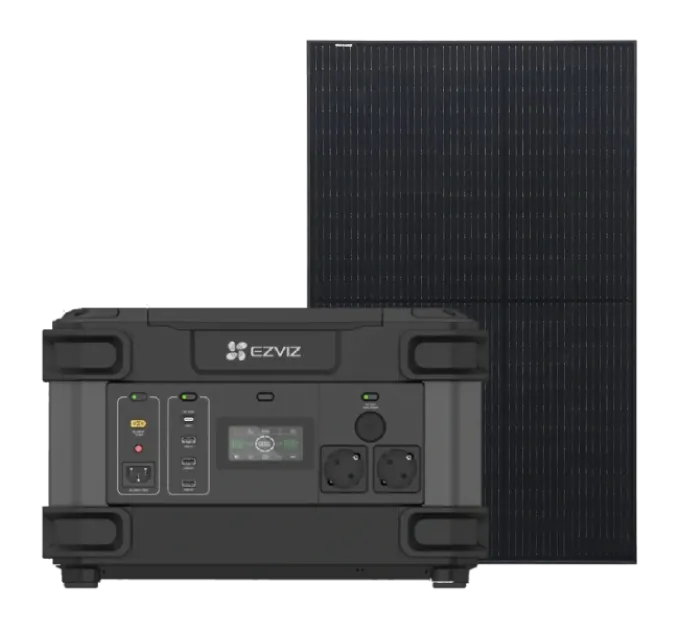 Ezviz CS-PS1300 (CN066)(FR) + Risen Solar RSM40-8-400MB Full Black Система автономного питания однофазная