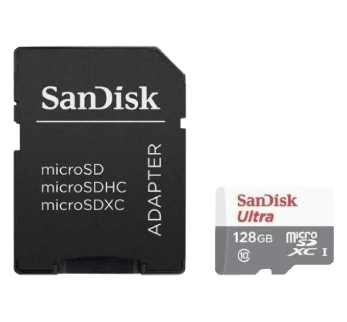 SANDISK Ultra microSDXC 128GB + SD Adapter Class 10 UHS-I Карта пам'яті
