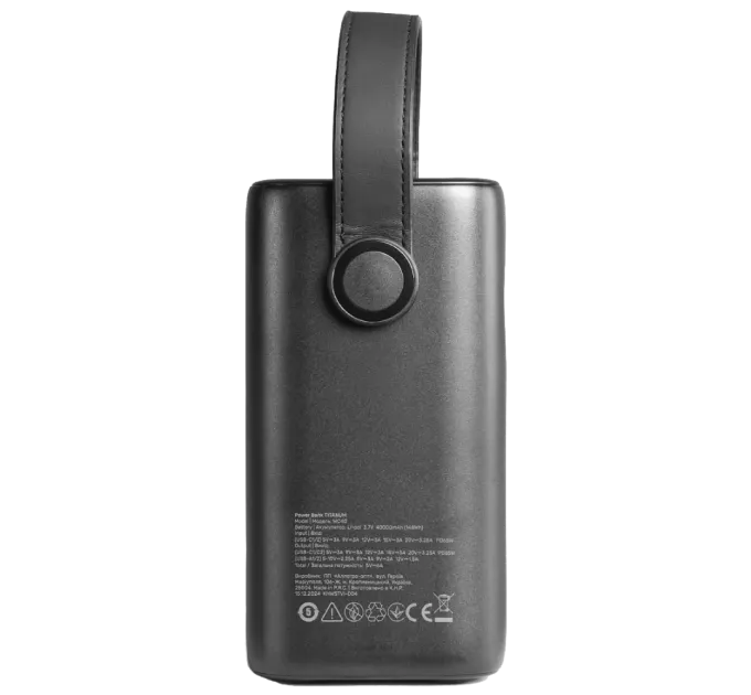 Videx TITANUM WC40 PD65W Black 40000mAh Повербанк