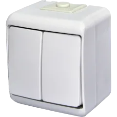 ETI Hermetics 4668001 Вимикач 2-клавішний накладний, білий, IP 54