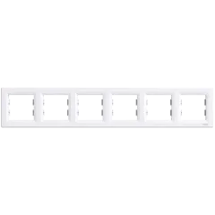 Schneider Electric ASFORA EPH5800621 Рамка 6-местная горизонтальная белая Schneider Electric ASFORA EPH5800621 Рамка 6-местная горизонтальная белая