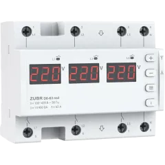 ZUBR D6-63 red Трехфазное реле напряжения