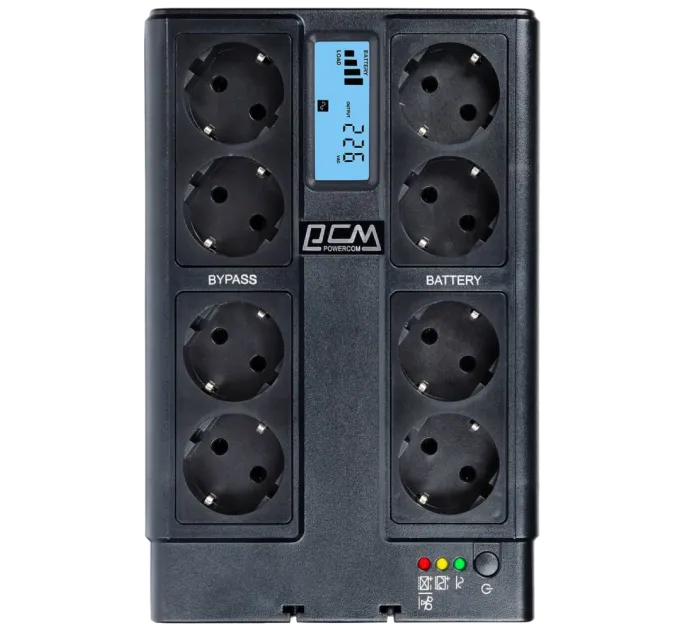 Powercom CUB-1000N LCD Schuko Источник бесперебойного питания Powercom CUB-1000N LCD Schuko Источник бесперебойного питания