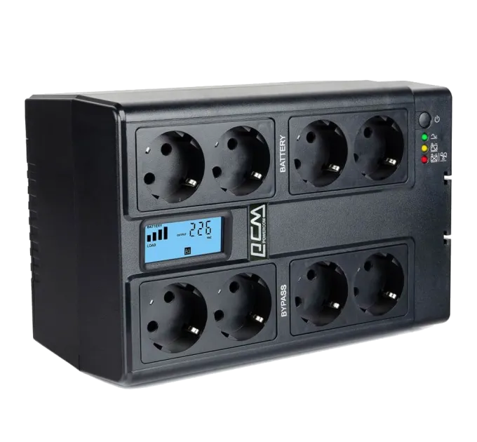 Powercom CUB-1000N LCD Schuko Источник бесперебойного питания