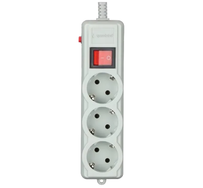 Gembird SPG3-G-6G-PRO Сетевой фильтр 1.8 м кабель 3 розеток