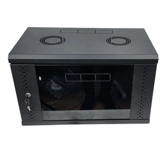 EServer 6U Шафа скло чорне