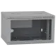 IPCOM 6U 600x600 Шафа телекомунікаційна двері скло (сіра)