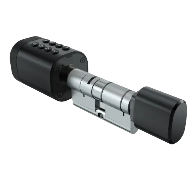 SEVEN LOCK SL-7774BF black (35-90мм) (цилиндр) Биометрический замок