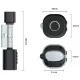 SEVEN LOCK SL-7774BF black (35-90мм) (цилиндр) Биометрический замок