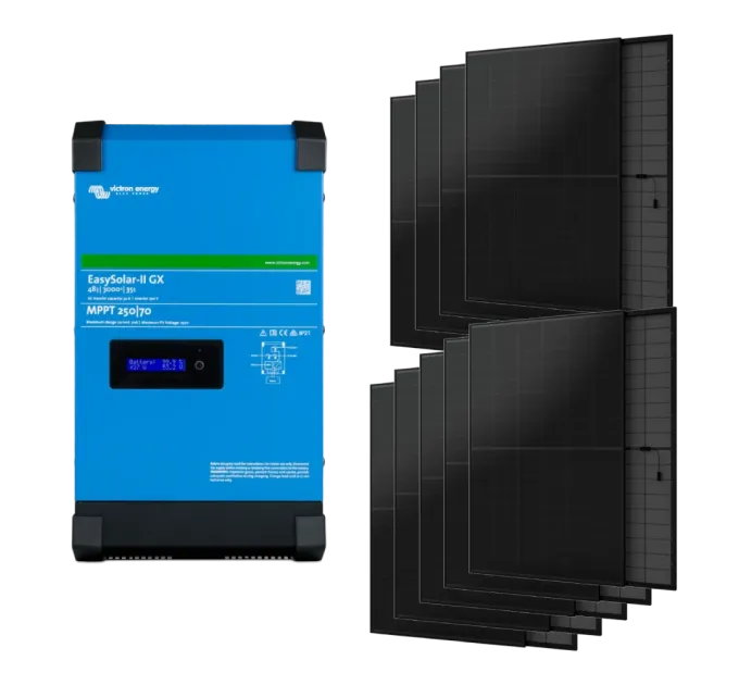 Victron Energy EasySolar-II GX 48/3000/35-32 + AIKO-A445-MAH54Mb 2.4 кВт Система автономного живлення однофазна