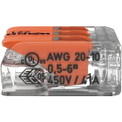 WAGO COMPACT 221-613 3 0,5-6 мм2 (41А) Клемма
