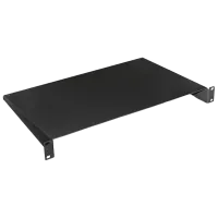 1U 19" 250 мм 9005 Полиця консольна чорна