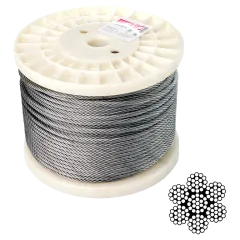 APRO 5 мм DIN 3055 (6х19+1х19) А2 100 м Трос нержавіючий