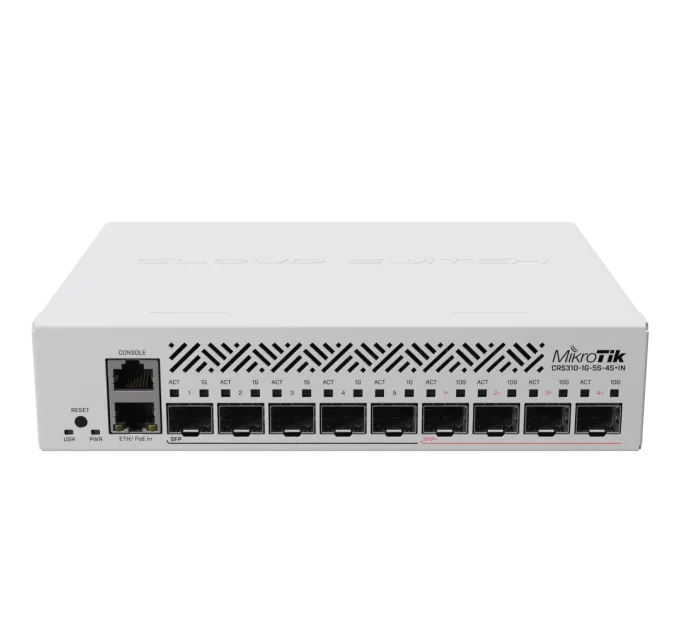 MikroTik CRS310-1G-5S-4S+IN 10G SFP+ Коммутатор 9 портов управляемый