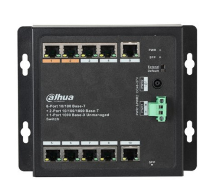 Dahua DH-PFS3111-8ET-96-F PoE Комутатор 8 портів некерований Dahua DH-PFS3111-8ET-96-F PoE Комутатор 8 портів некерований