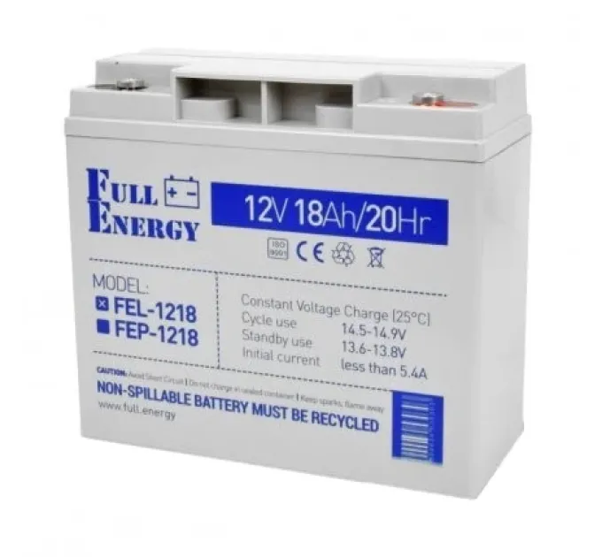 Full Energy FEL-1218 18 А•г 12В Свинцево-кислотна акумуляторна батарея