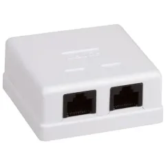MB-UTP2 Розетка 2-портовая RJ45 UTP, біла, 5E MB-UTP2 Розетка 2-портовая RJ45 UTP, біла, 5E