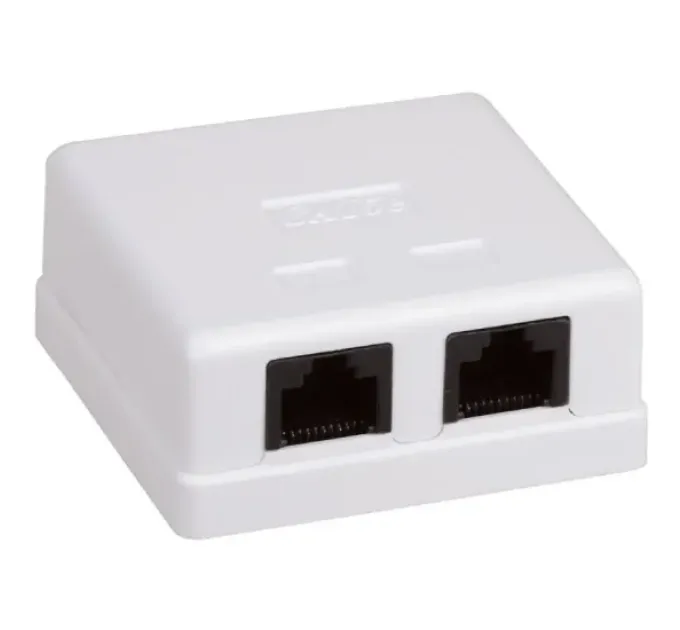 MB-UTP2 Розетка 2-портовая RJ45 UTP, белая, 5E