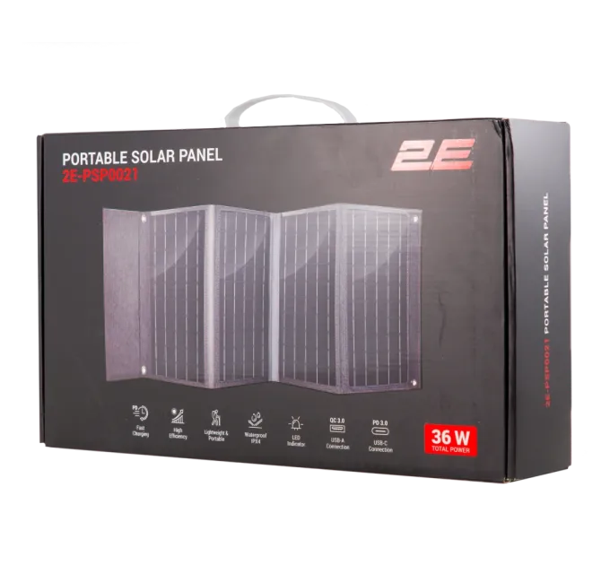 2E 36 Вт портативна USB-C 20W, USB-A 18W5 x 160 Сонячна панель
