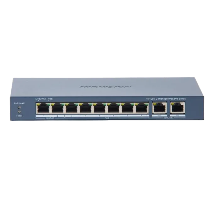 Hikvision DS-3E0310HP-E(C) POE Коммутатор 10 портов неуправляемый Hikvision DS-3E0310HP-E(C) POE Коммутатор 10 портов неуправляемый