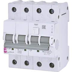ЕТІ KZS-4M 3p+N 20/0.03 6kA Дифавтомат