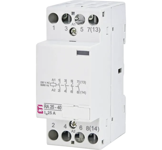 ETI RA 25-40 230V AC Контактор модульный ETI RA 25-40 230V AC Контактор модульный